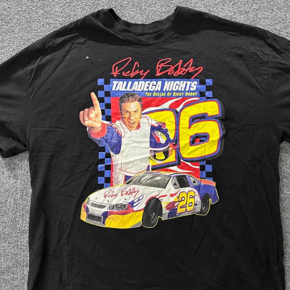 Talladega Nights T-Shirt Mens XXL Black Ricky Bobby Movie Tee Racing 26